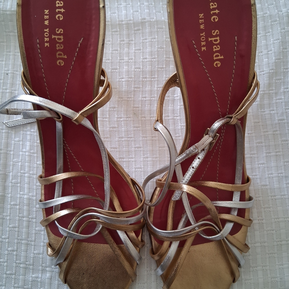 Kate Spade Metallic Strappy Heels